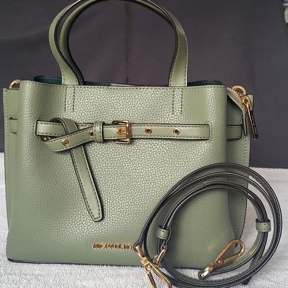 Michael Kors Green Leather Tote Bag - Picture 4 of 4
